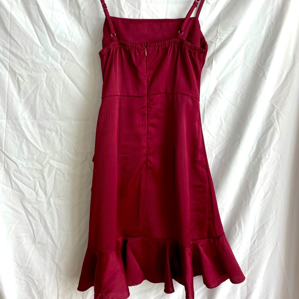 Princess Polly Aleutian mini dress in wine - Picture 2 of 3
